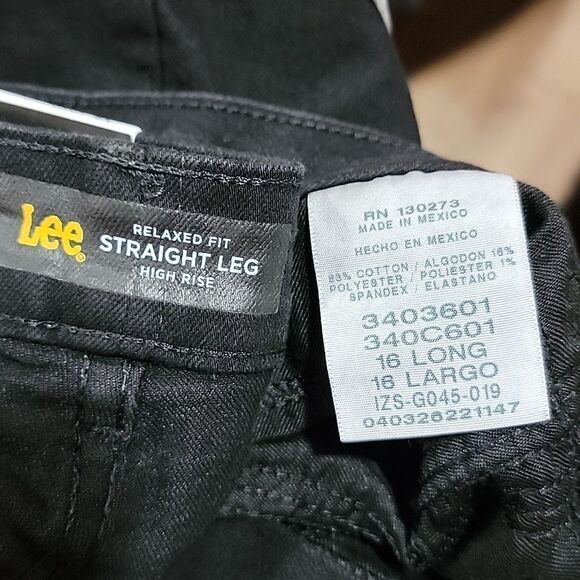 NEW.. LEE.. black jeans.. relaxed, straight leg, high rise.. - Picture 12 of 15